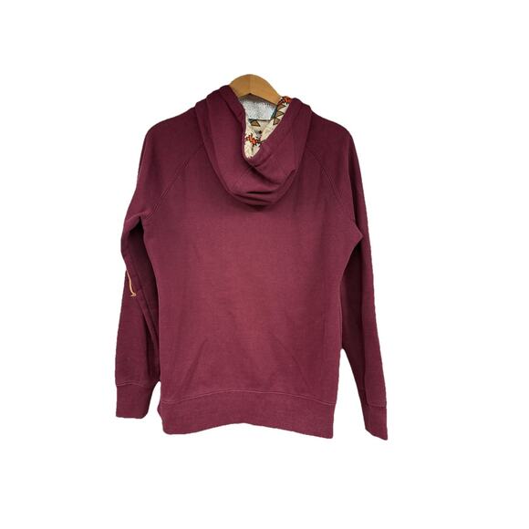 Hooey Women's Aztec Medium Pullover Hoodie Sweatshirt Pocket Burgundy Western - Picture 5 of 7